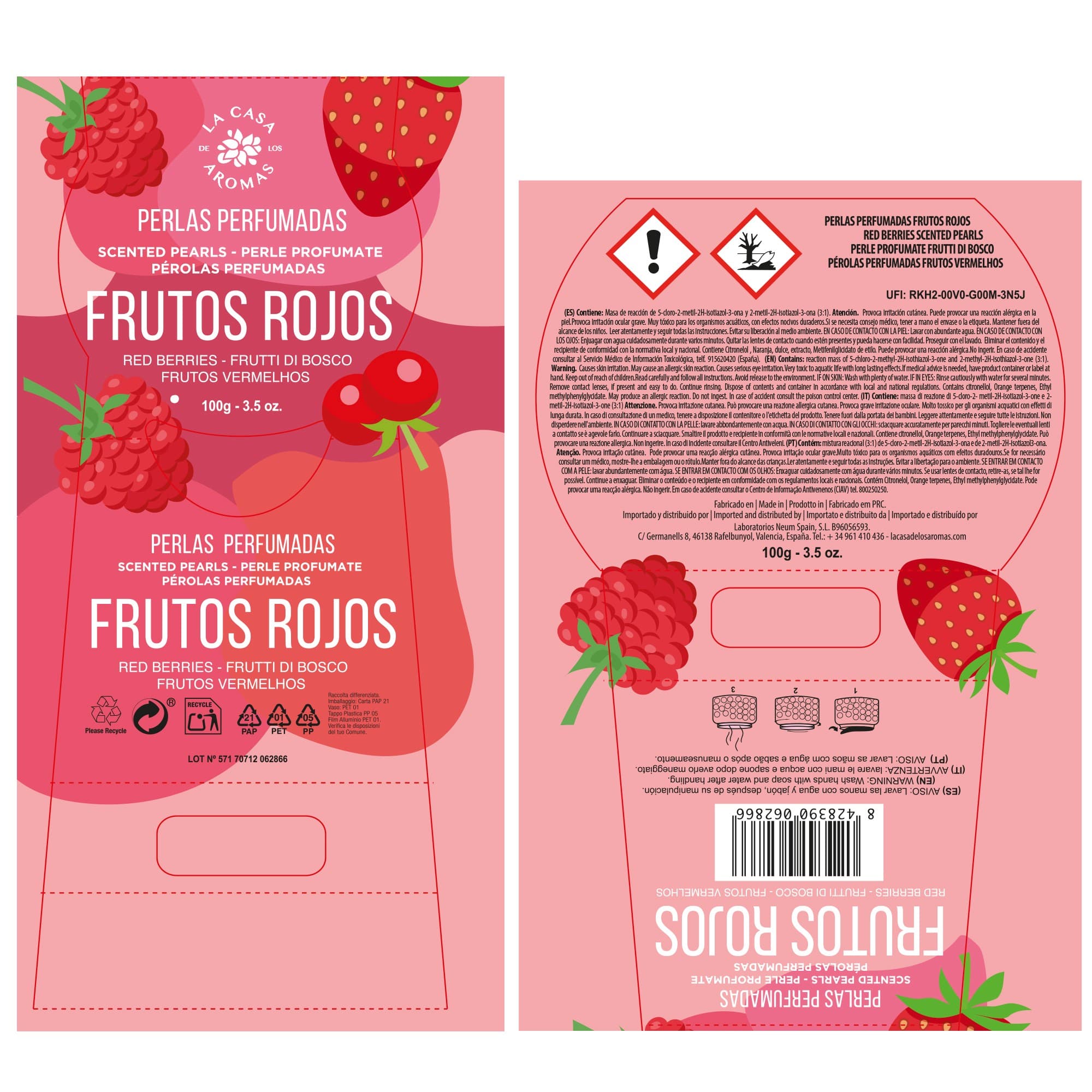 Perlas Perfumadas Frutos Rojos 100g