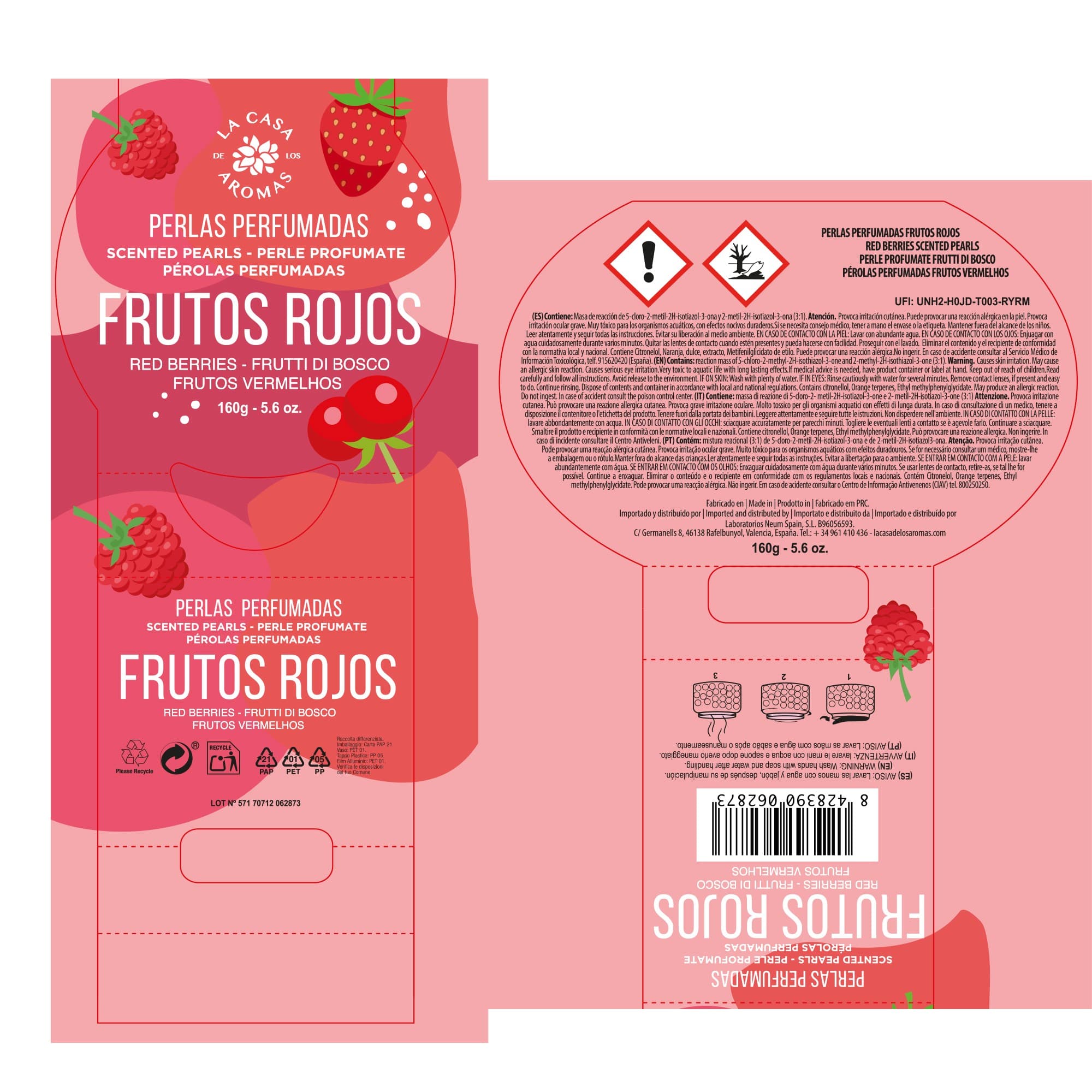 Perlas Perfumadas Frutos Rojos 160g