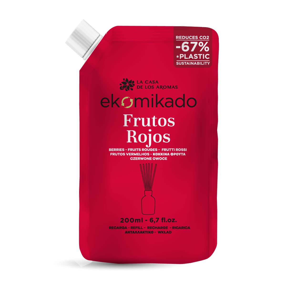 (8) REFILL EKOMIKADO FRUTOS ROJOS 200 ML