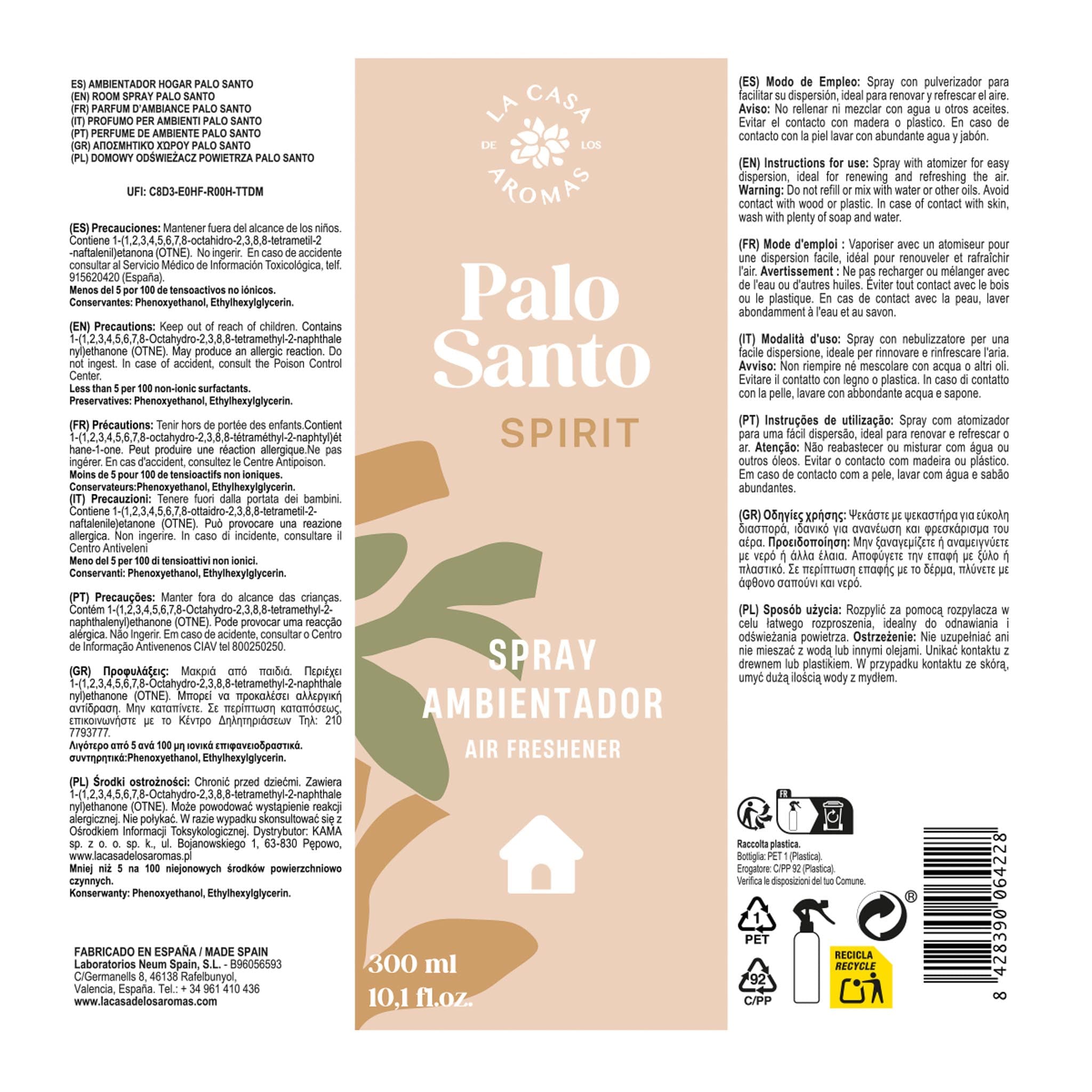 (8) AMB SPRAY HOGAR PALO SANTO 300 ML